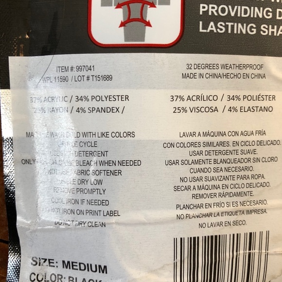 NWT 32 Degrees Weatherproof Crew - Picture 3 of 3